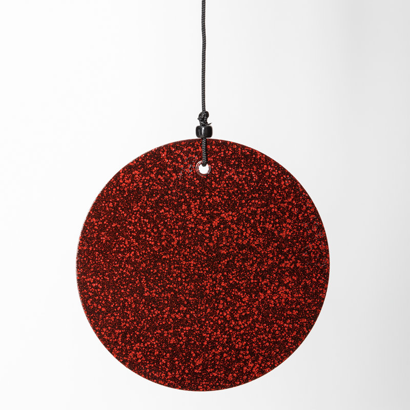 Ruby Splash Aluminum Wind Chime with Circular Design