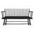 Style Black Wood Arm Rest Bench With Spindle Back Decor Wooden Chair-8581511