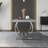 Modern Black And Gold Dining Table Set With Black Velvet Dining Chairs-2011722946