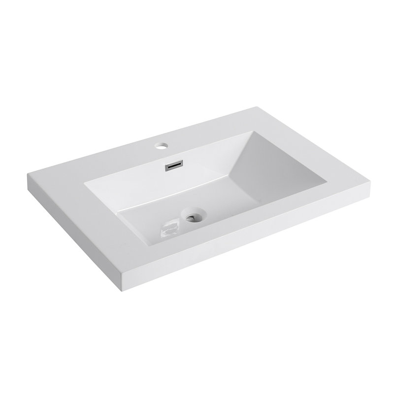Lavabo de salle de bain 30 po en résine