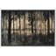 «Moody Black Forest Silhouette Lake View Wall Decor», reproduction d'art sur toile encadrée dans la chambre principale-128138826-128138823
