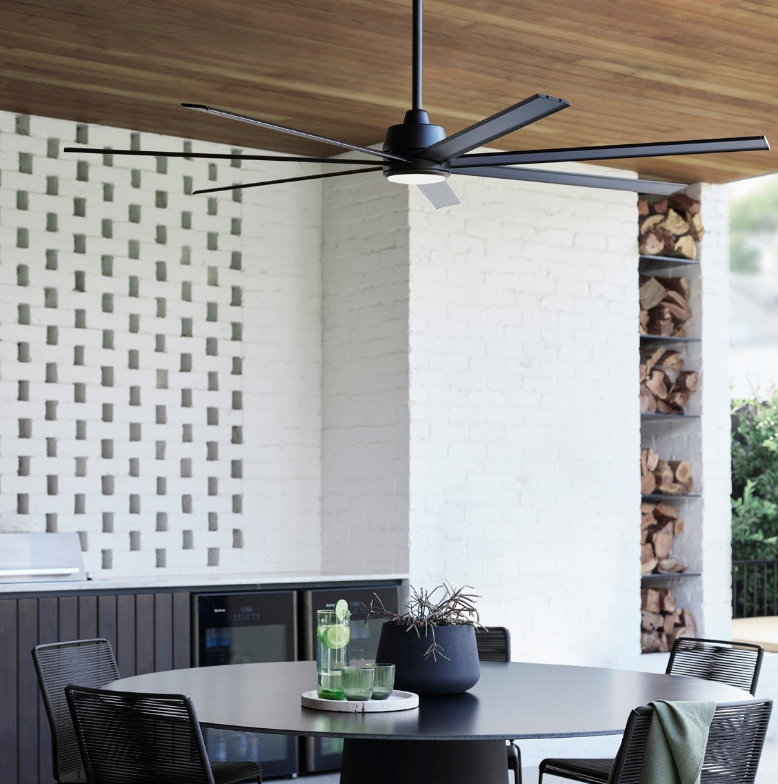 Sela 72'' Ceiling Fan, Black
