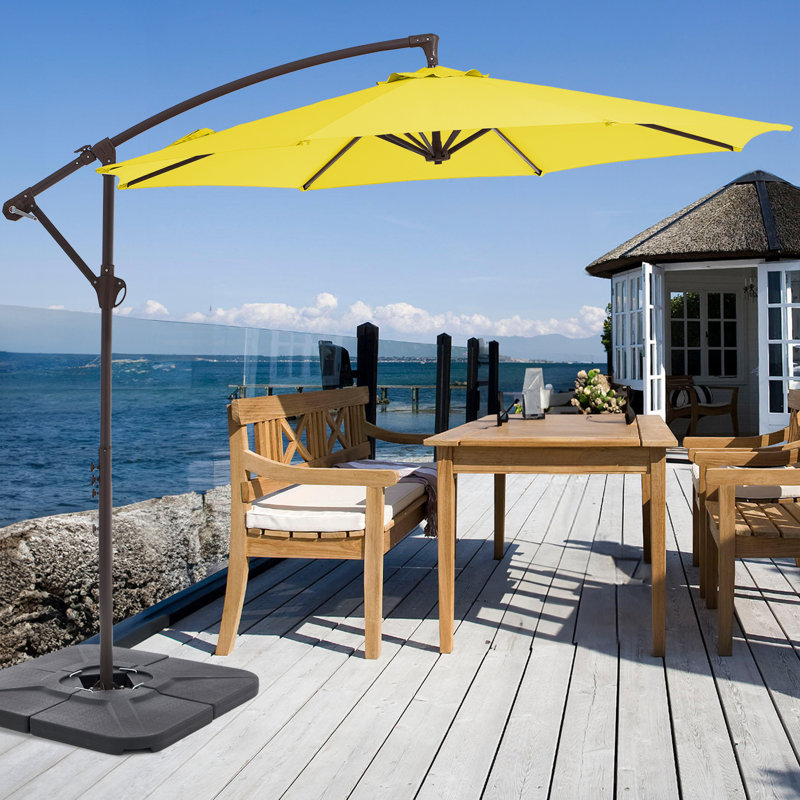 Parasol en porte-à-faux 10 pi Hawkinsville, Jaune