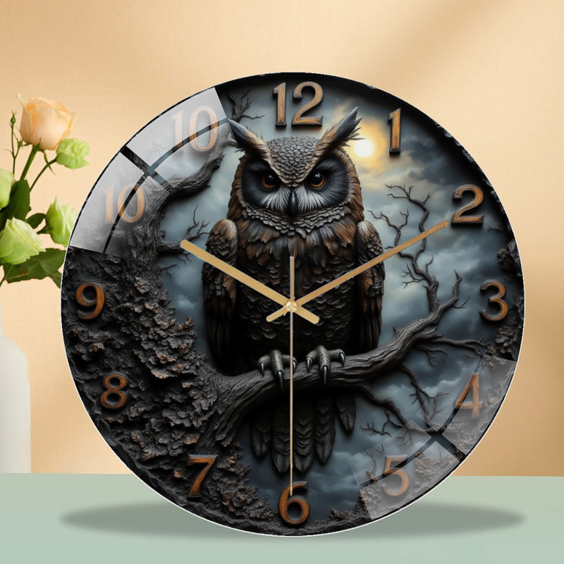 Horloge murale hibou