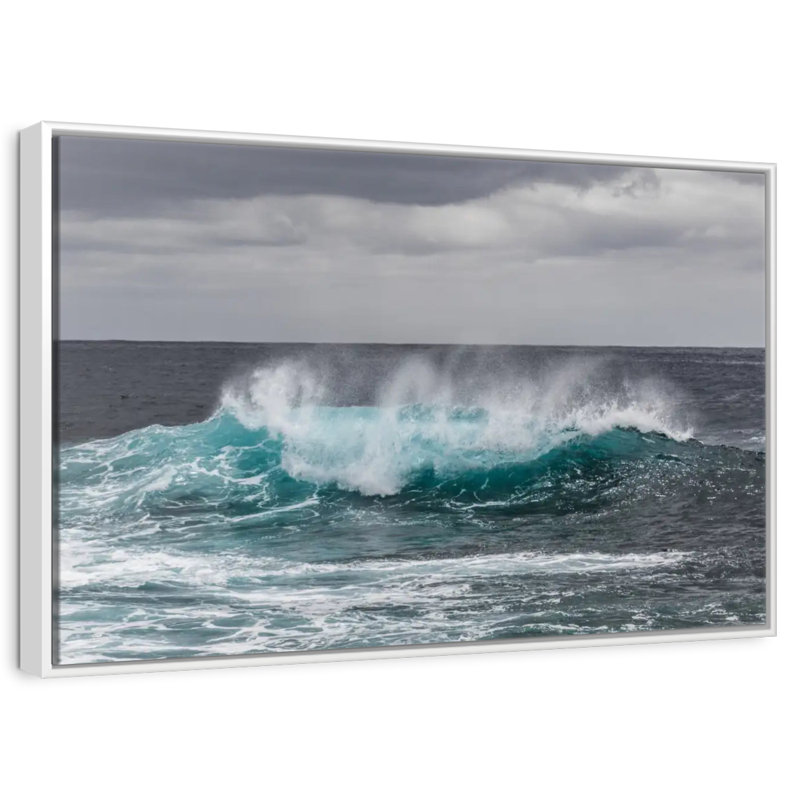 Ocean Wave Pop, Floating Frame White, 37" X 25"