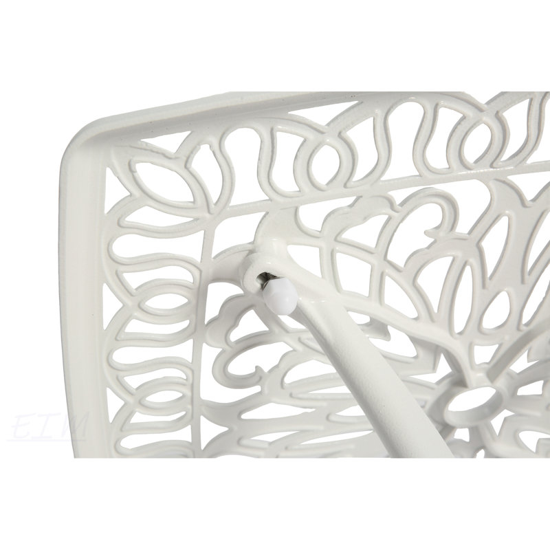 Ensemble bistro en fonte d'aluminium antirouille avec coussins, idéal pour le confort et la durabilité du patio extérieur et du balcon.