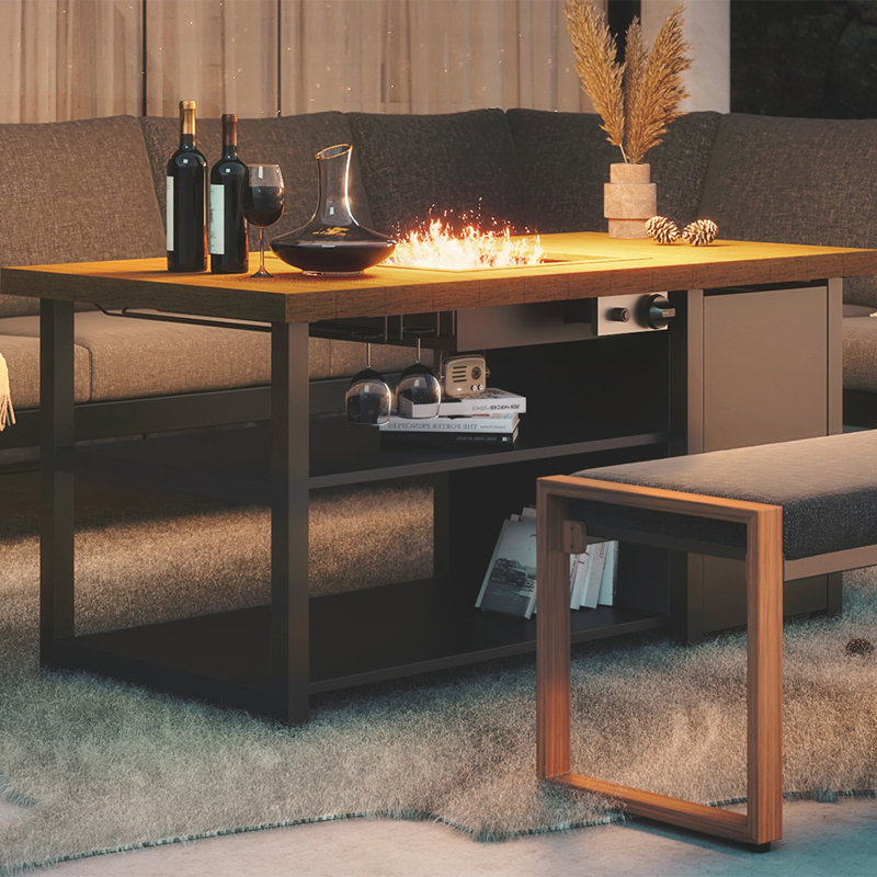 Arunas All Steel Multi Purpose Dinner Brazier Table With Storage