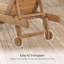 Chaise longue d'extérieur Outsunny, table intégrée, dossier inclinable pour bronzer / bronzer, roulettes, aspect bois rouge-479604970