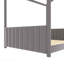 Lit double en bois de velours, gris-130085330-130085328
