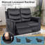 Causeuse inclinable en similicuir de 55 po Ariadny