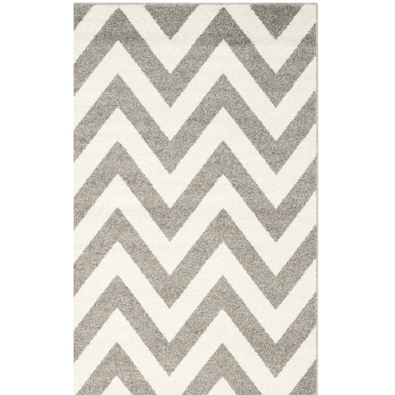 Tapis gris foncé / beige Falstaff, Carré 5 pi