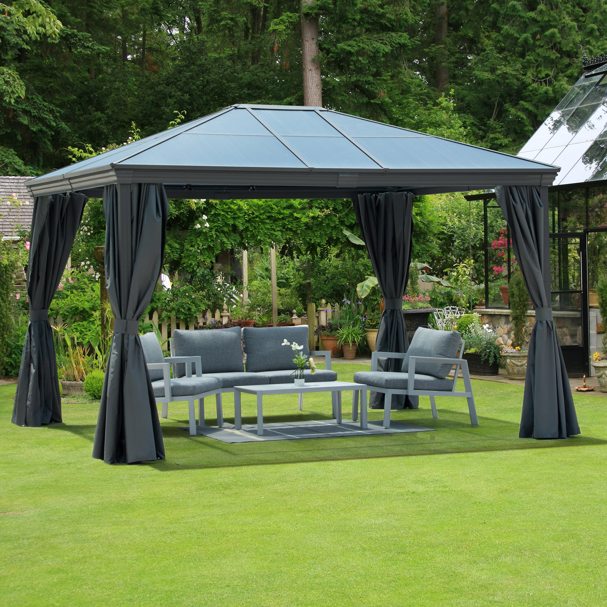 ESSENTIAL LOUNGER Patio Aluminum Canopy Gazebo | Wayfair