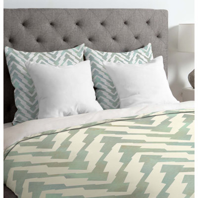 Georgiana Paraschiv Polyester Chevron / Zig Zag Duvet Cover