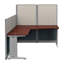 Poste de travail avec panneau L 65 po x P 65 po Regency Instant Office, cerisier Hansen-133698077
