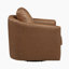 Fauteuil pivotant Vance 33 po moderne et contemporain en cuir pleine fleur assorti, avec base pivotante à 360 degrés, siège à ressorts ensachés et coussins amovibles à fermeture éclair.-883822327