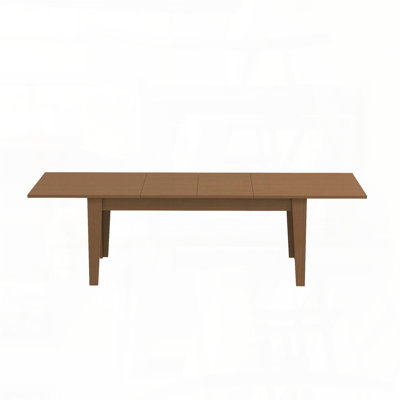 106.5-Inch Large Extendable Kitchen Table - Melamine Finish, 110 lb Capacity