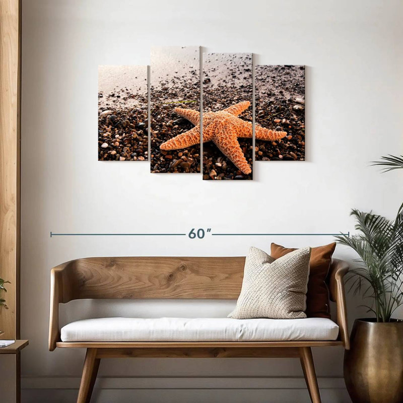 Brampt Orange Starfish, 27" H x 43" W