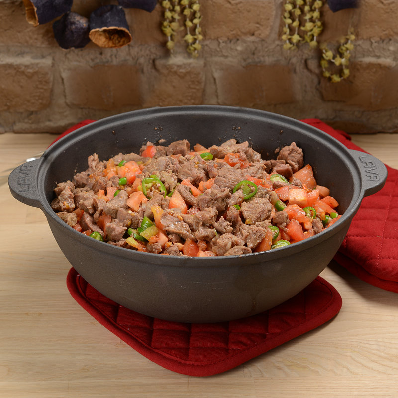 Rond de cuisson en fonte émaillée 6,5 pte / 12 po noir Lava