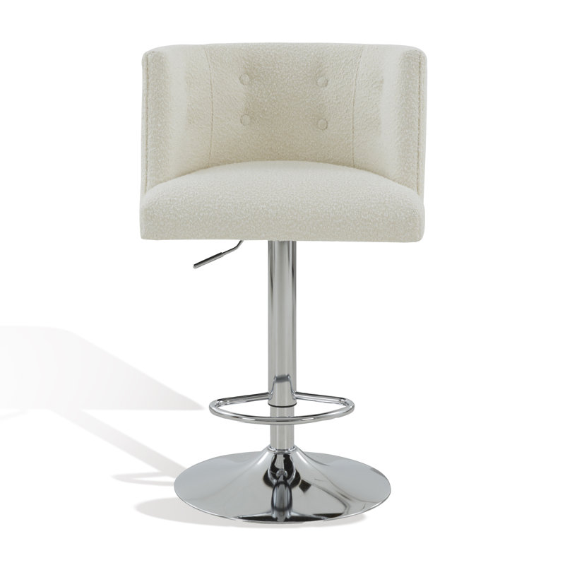 Jillian Upholstered Adjustable Height Counter Stool, Ivory