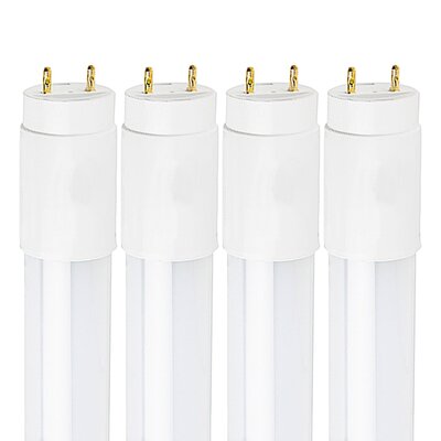 16 Watt (25 Watt Equivalent), T8 LED, Non-Dimmable Light Bulb, G13/Bi-pin Base -  Luxrite, LR34079-4PK