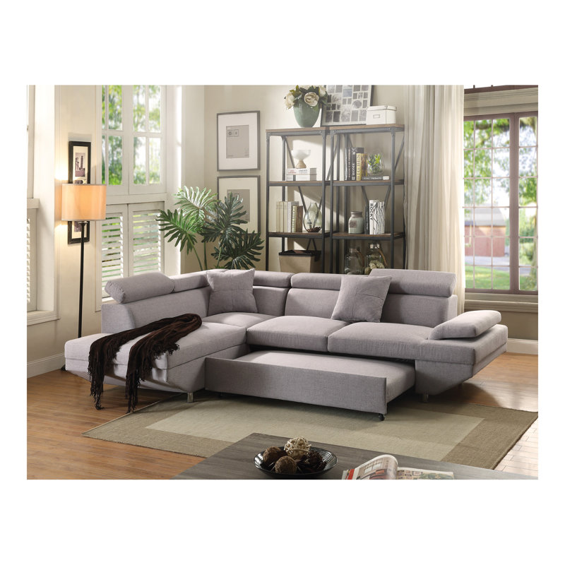 Canapé modulaire en tissu gris Jemima