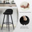 Askern Upholstered and Velvet Bar Stool with Iron Frame-2030083088-2102477746