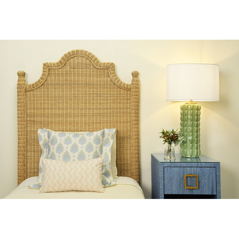 Blair Glass End Table, Blue
