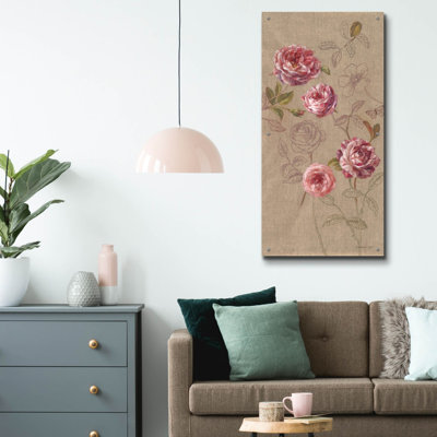 «Roses and Butterfly» par Danhui Nai, art mural en verre acrylique