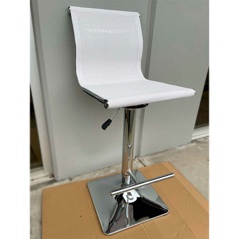 Tabouret de bar pivotant en plastique / acrylique Brosh, Blanc