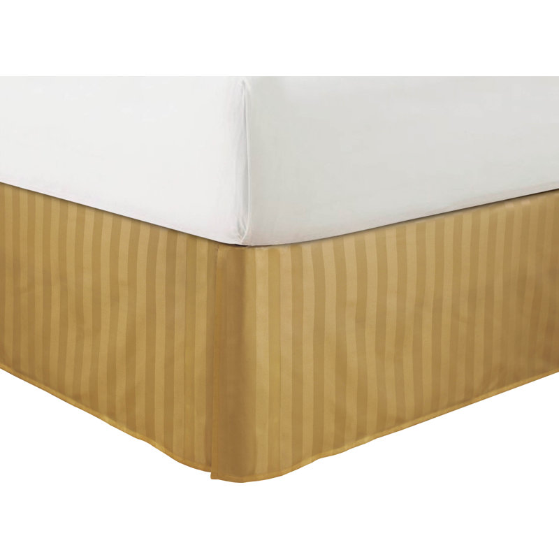 Simple Elegance Tailored Bed Skirt, Gold, King