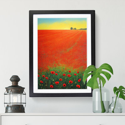 Poppy Flower Field Vol.5 1 Piece Single Picture Frame Painting