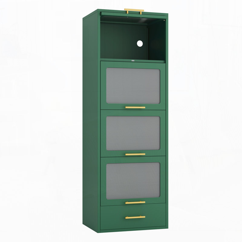 Armoire de rangement en métal, Vert