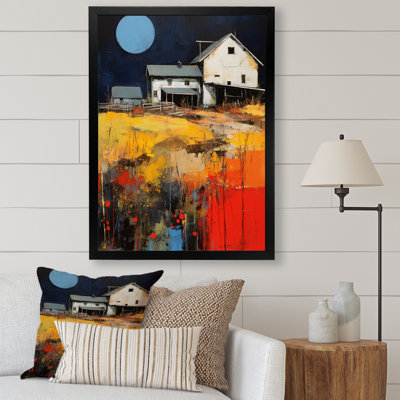 «Farmhouse Abstract Agrarian - Farmhouse, art mural sur toile