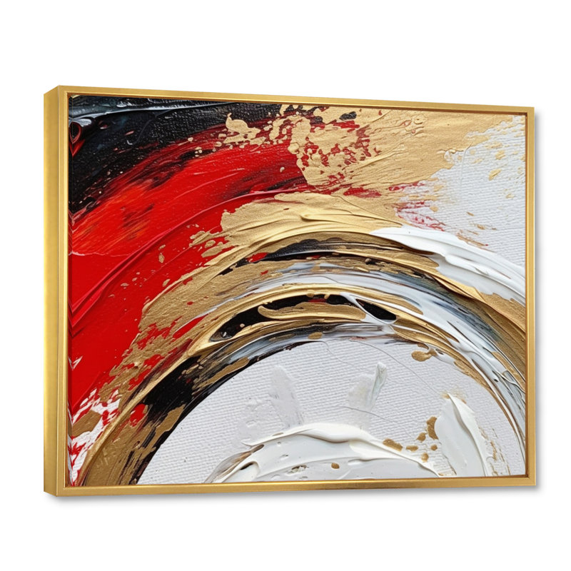 «Huntsville Spiral Fusion» sur toile, H 30 po x l 40 po x P 1,5 po, Cadre flottant doré