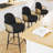 26" Swivel Boucle Upholstered Bar Stool-1117123226-1132036702