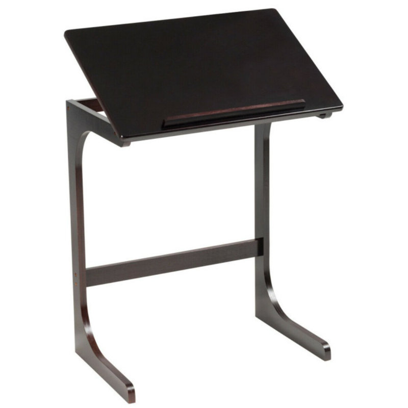 Table d'appoint en bambou avec plateau inclinable