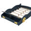 Lit de voiture de course double bleu foncé et jaune avec rangement - Construction pour le confort de la chambre à coucher-656156530-656156529