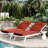 2-Piece Outdoor Chaise Lounge Chair Cushion, 80"X26"X4"-2621449