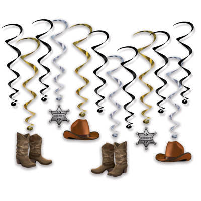 Western Whirls - 17½ po - 32,5 po - paquet de 6