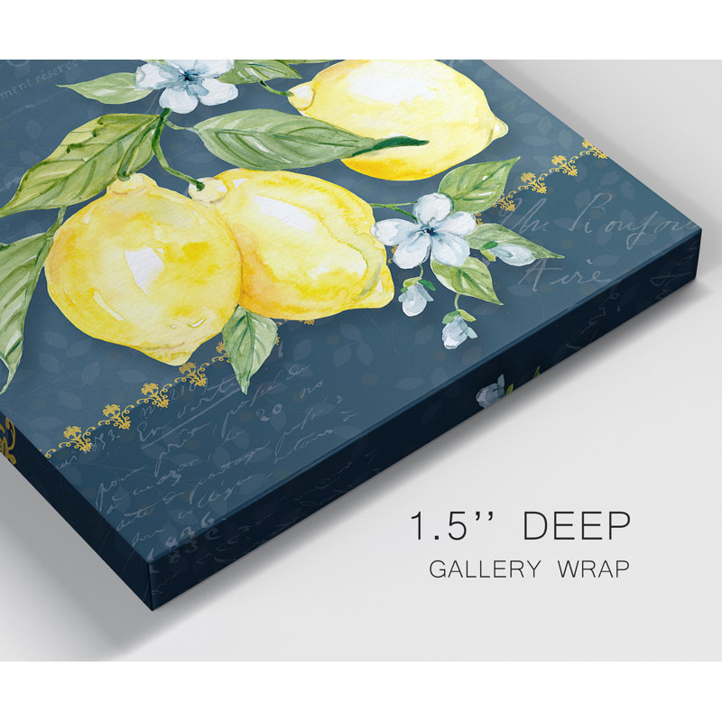 Lemon Squeeze I - ensemble de 2 reproductions d'art sur toile tendue, H 10 po x l 10 po x P 1 po