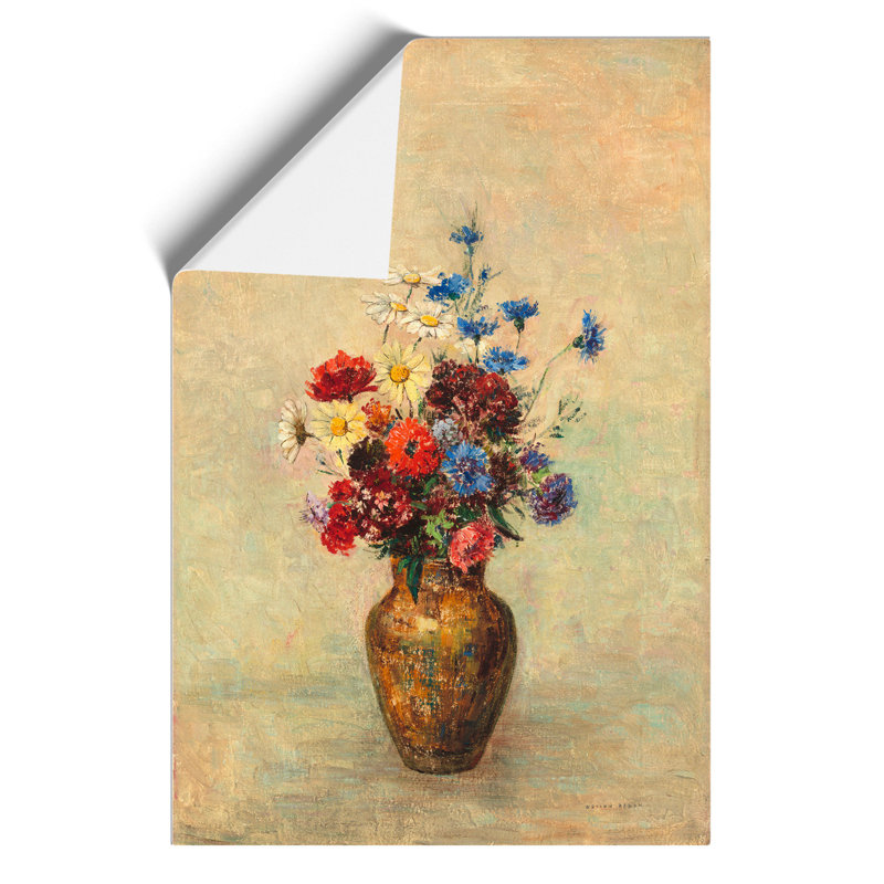 Vase Of Flowers Vol.3 by Odilon Redon - No Frame Painting, 59cm H x 42cm W x 0.1cm D