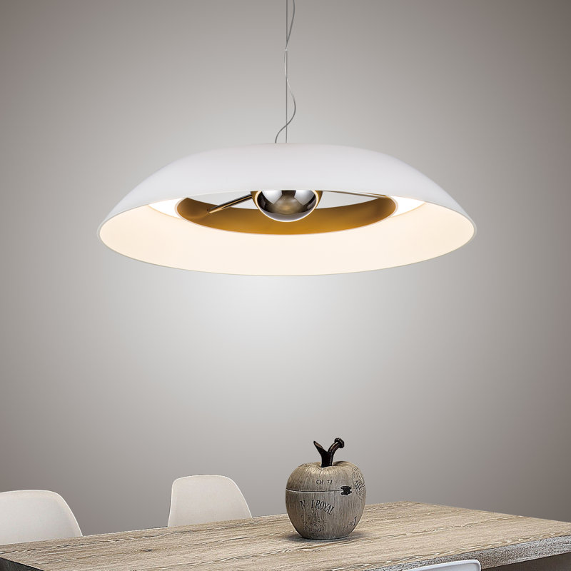 Luminaire suspendu del unique à 1 lumière ahsaad, 39.37" W x 39.37" D