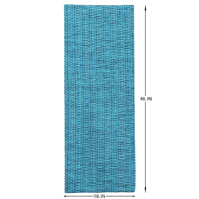 Labannah Non-Skid Kitchen Mat, Blue