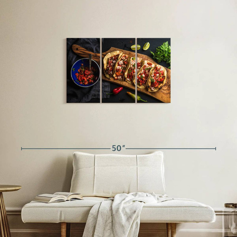 Yarlin Shrimp Tacos, 20" H x 33" W