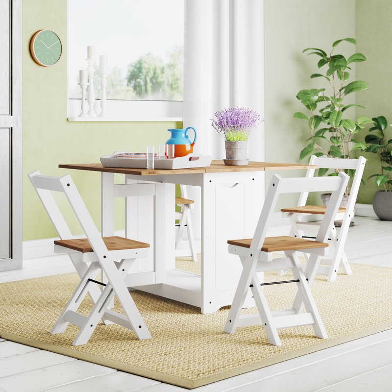 Palmateer 4 - Person Dining Set, White