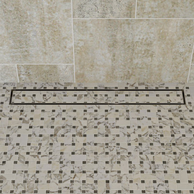 ALFI brand ABLD24A 24" Long Modern Stainless Steel Linear Shower Drain w/o Cover