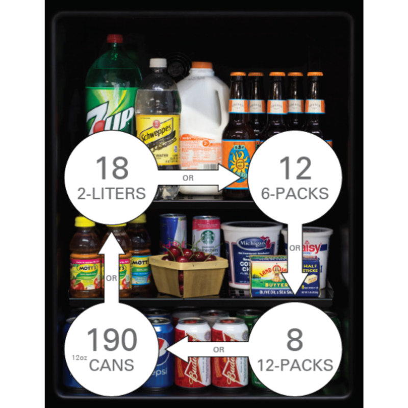 23.88'' 6 Bottle and 190 Can Single Zone Built-In Wine & Beverage Refrigerator
