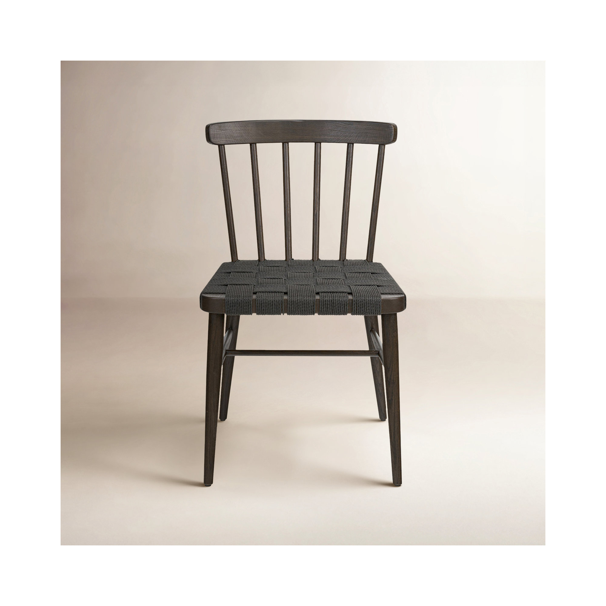 Catalonia Dining Chair-Smoked Oak, Black