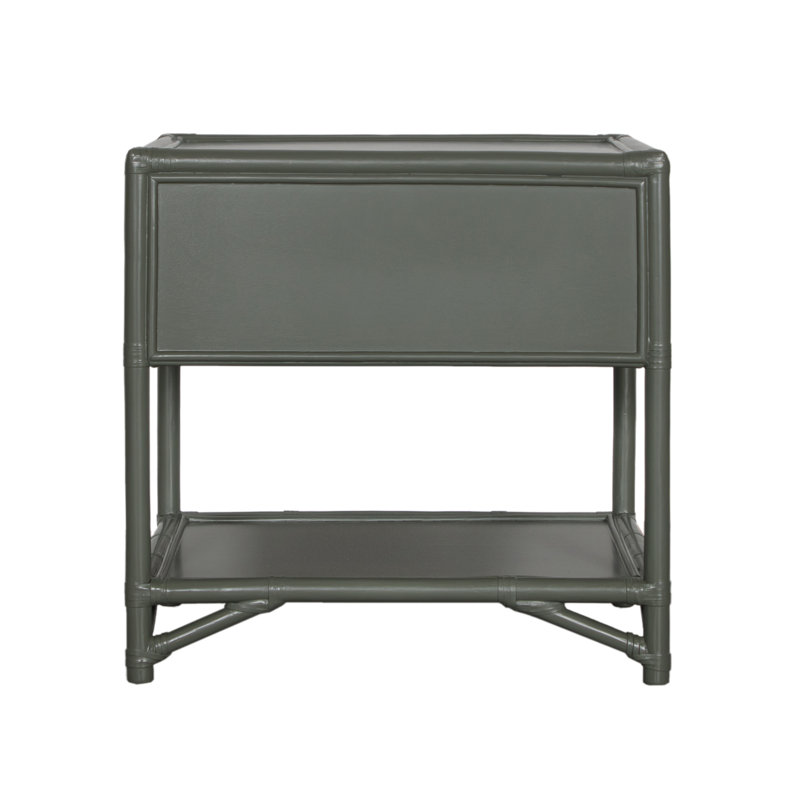 Juno One-Drawer Nightstand, Evergreen