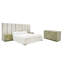 Nixa - Lit moderne en velours beige-1139556746